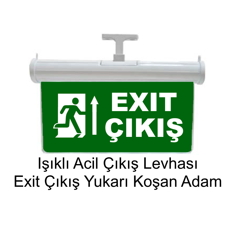 Işıklı Acil Çıkış Levhası (Exit Çıkış Yukarı Koşan Adam) GN-AC20